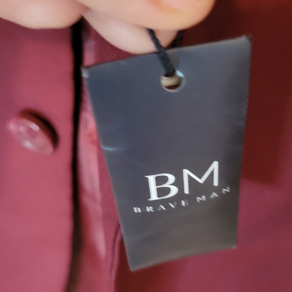 Men's Braveman Burgundy Blazer Jacket Size 40R/34W - Picture 6 of 10